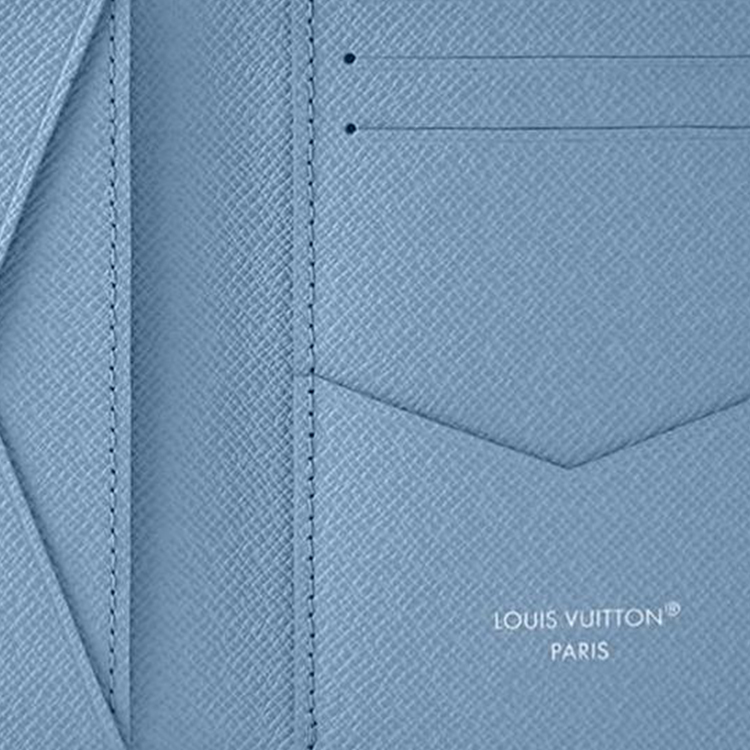 Мужской кошелек Louis Vuitton Pocket Organizer (голубой) — фото 5
