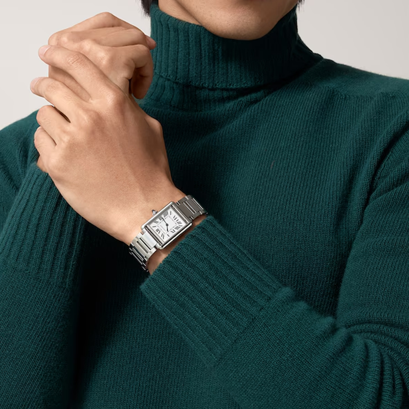 Женские часы Cartier Tank (серебристые) — фото 6