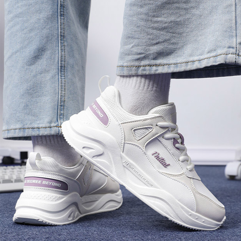 361° Slip Resistant Abrasion Resistant Low top Casual Running Shoes Women’s White Purple