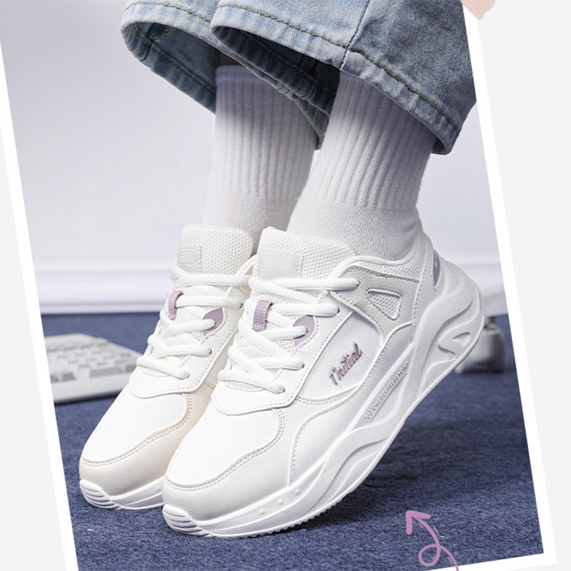 361° Slip Resistant Abrasion Resistant Low top Casual Running Shoes Women’s White Purple