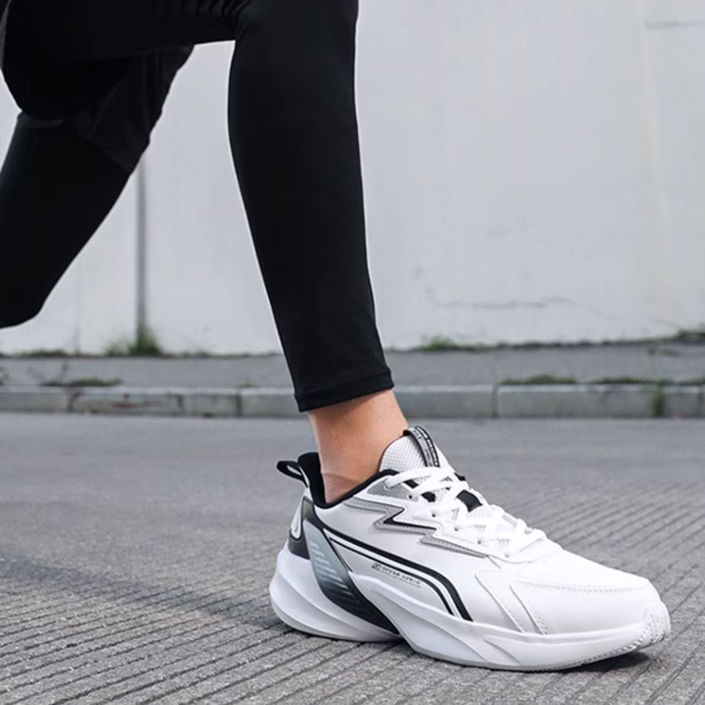 361° Slip Resistant Abrasion Resistant Low top Running Shoes Men’s White Black