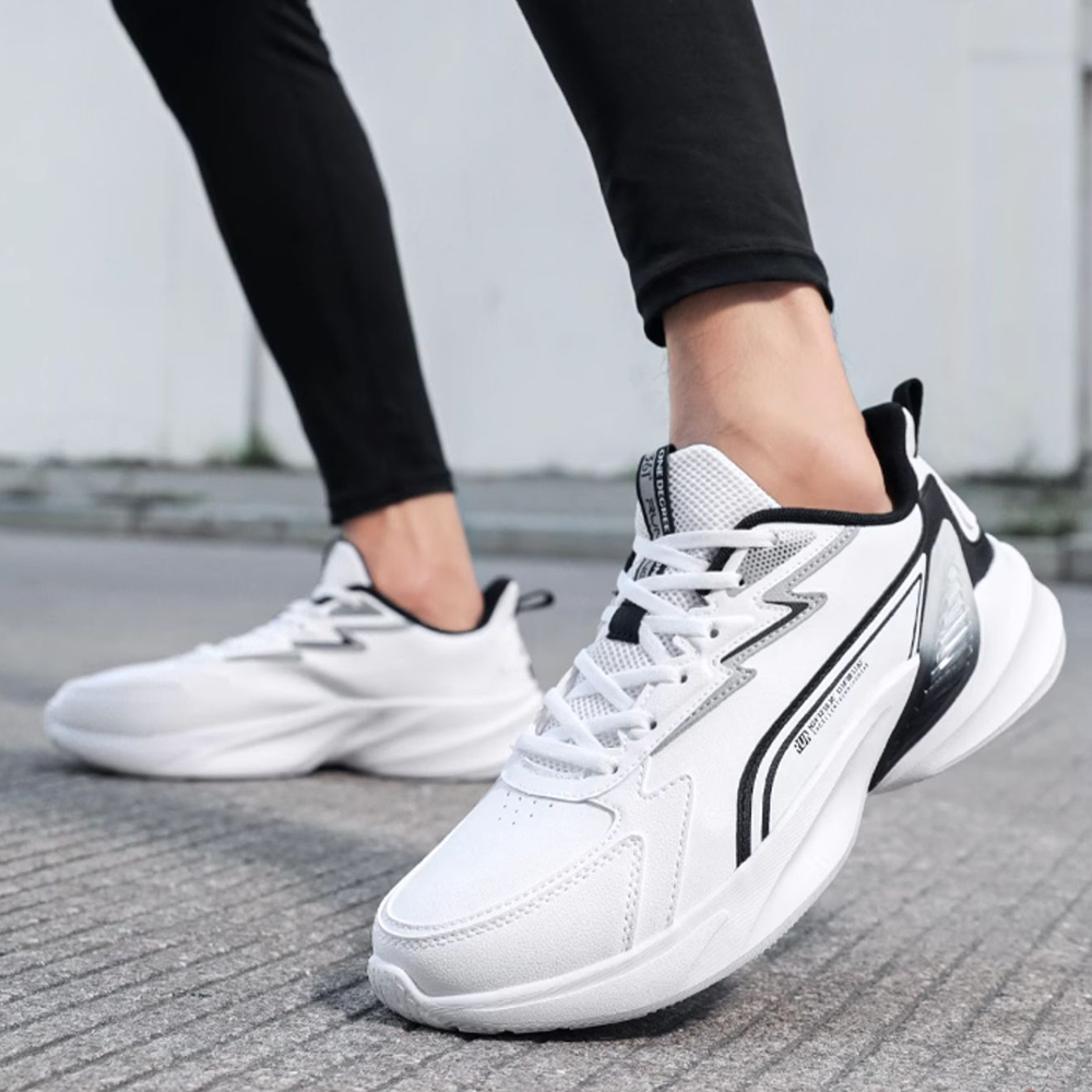 361° Slip Resistant Abrasion Resistant Low top Running Shoes Men’s White Black