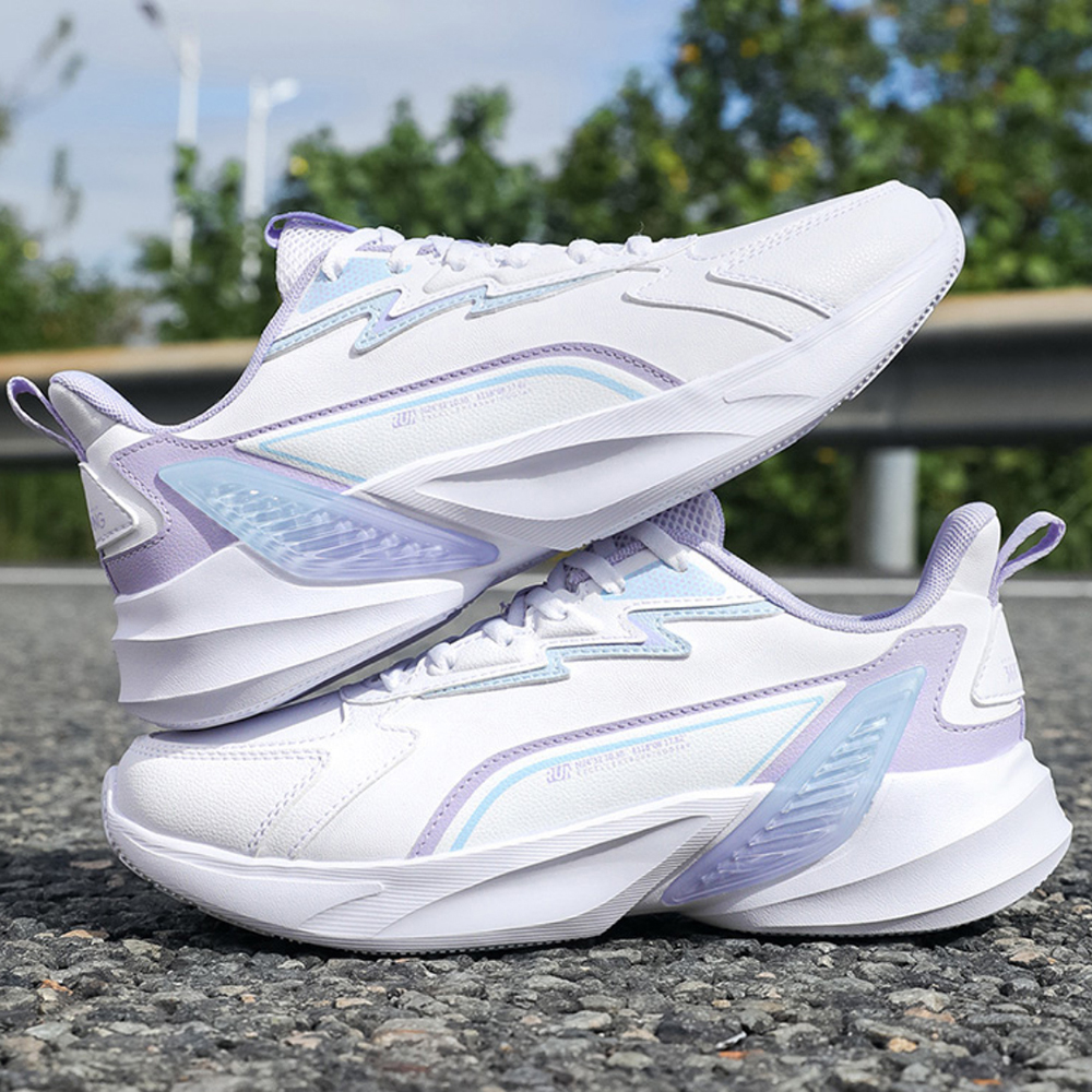 361° Slip Resistant Abrasion Resistant Low top Casual Running Shoes Women’s White Blue Purple