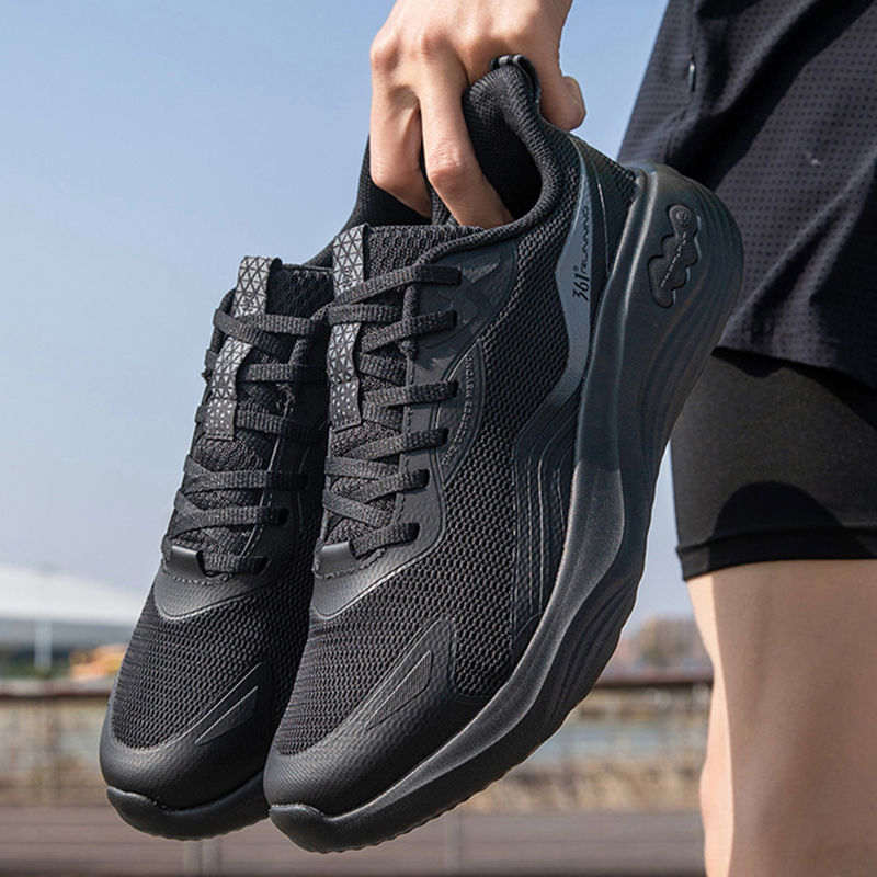 361° Abrasion Resistant, Lightweight, And Breathable Low top Sprint Running Shoes Men’s Black