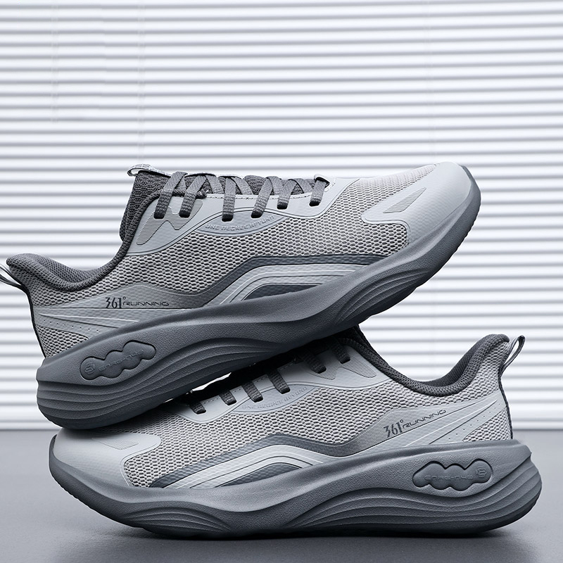 361° Slip Resistant, Lightweight, And Breathable Low top Sprint Running Shoes Men’s Gray