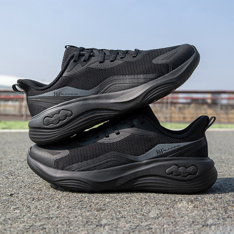 361° Abrasion Resistant, Lightweight, And Breathable Low top Sprint Running Shoes Men’s Black