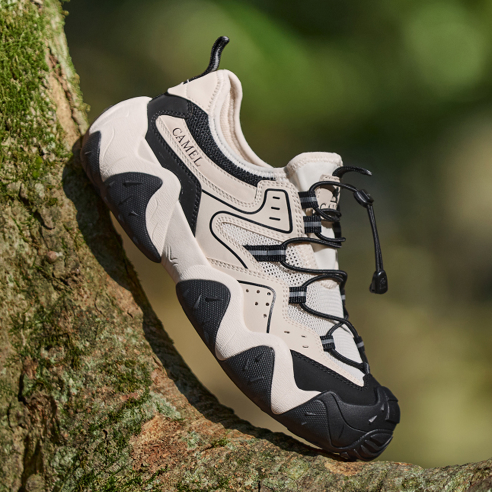 CAMEL Slip Resistant, Abrasion Resistant, Breathable Low top Hiking Shoes Men’s