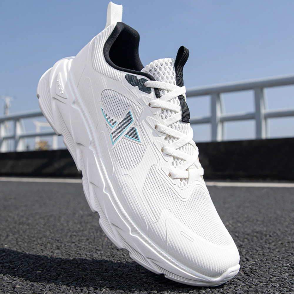 XTEP Cushioning Abrasion Resistant Support Low top Casual Running Shoes Men’s White