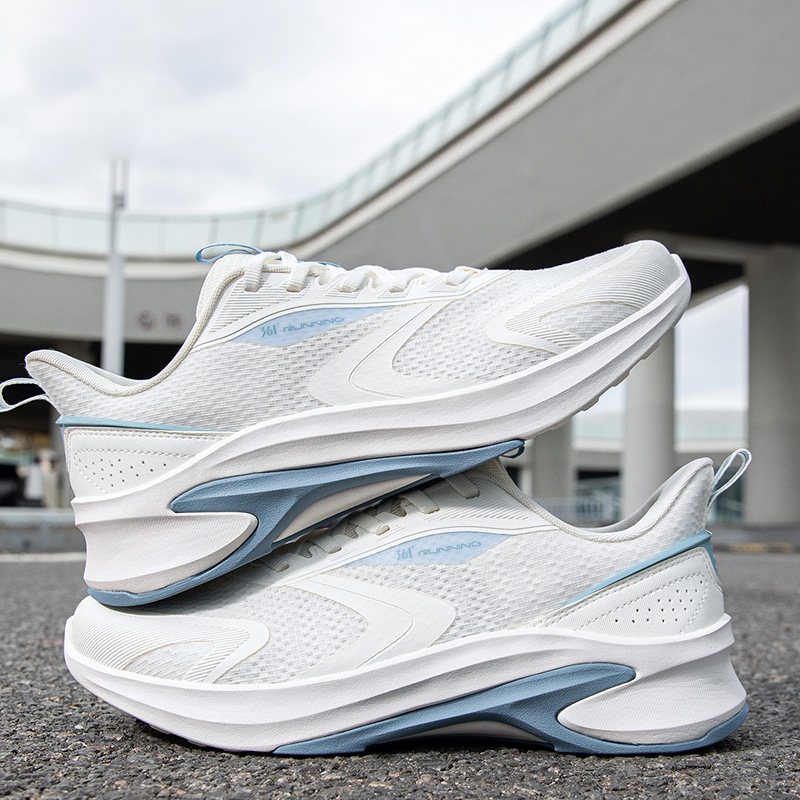 361° Slip Resistant Abrasion Resistant Low top Casual Running Shoes Men’s White Blue