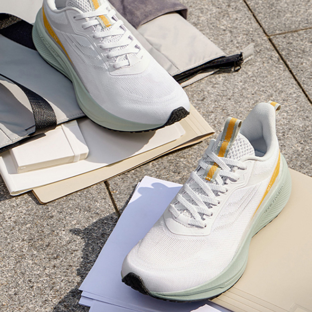 361° Feiying 5.0 Cushioning Slip Resistant Low top City Commuting Running Shoes Men’s White Green