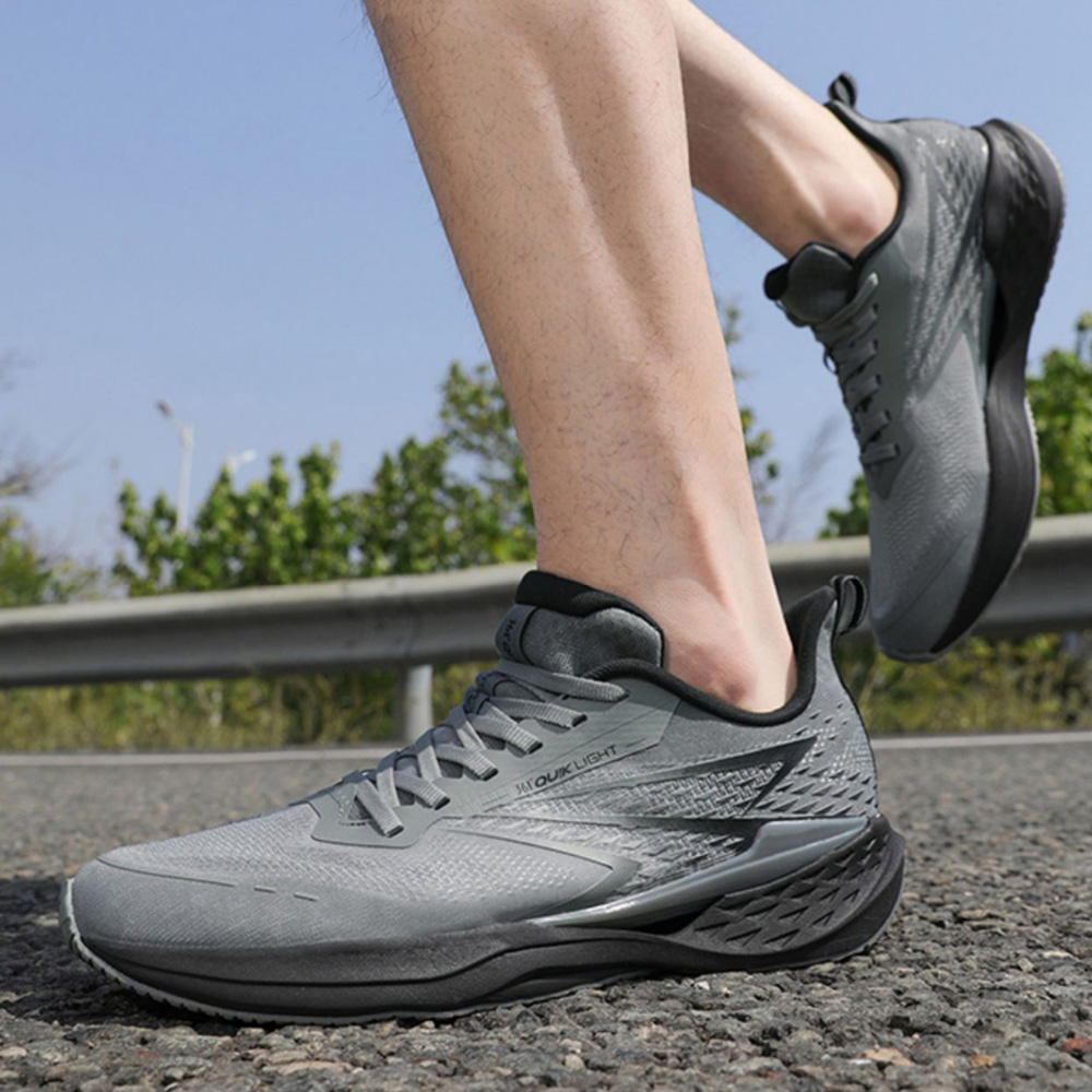 361° Cushioning Breathable Low top Sprint Running Shoes Men’s Gray Black