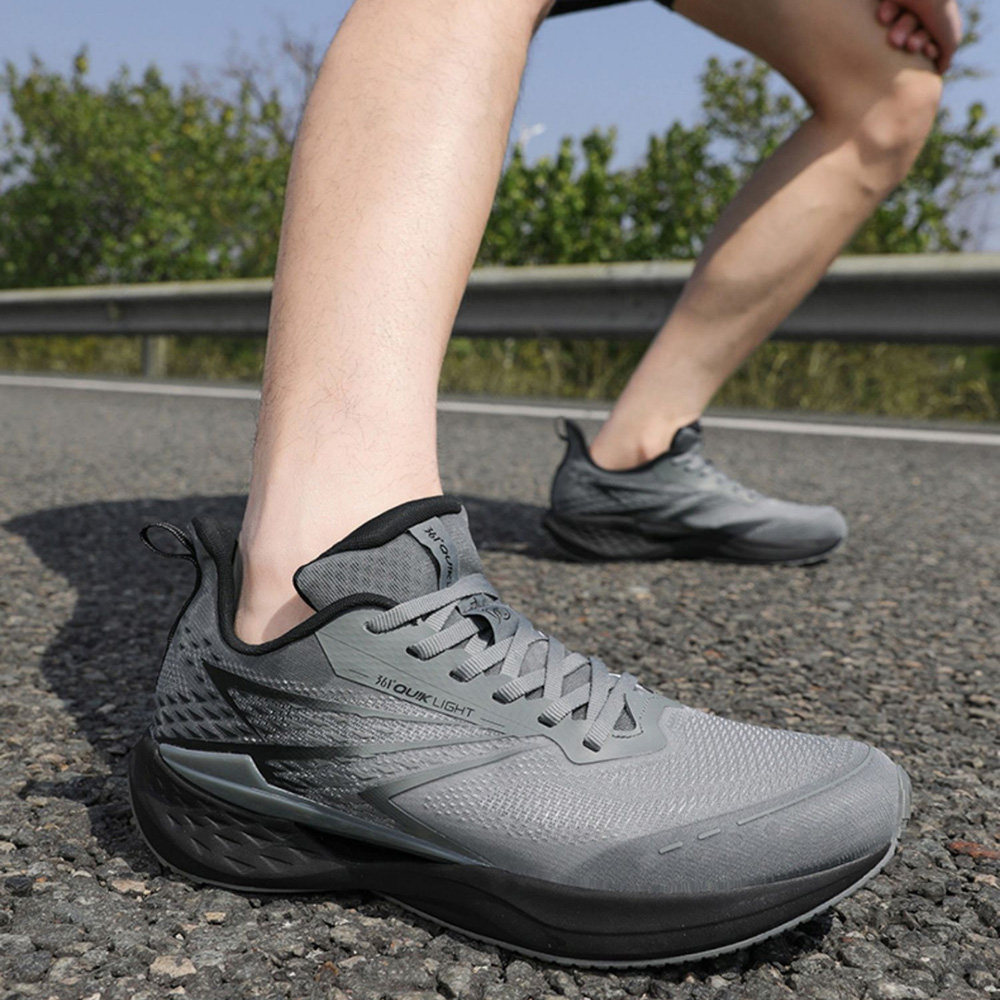 361° Cushioning Breathable Low top Sprint Running Shoes Men’s Gray Black