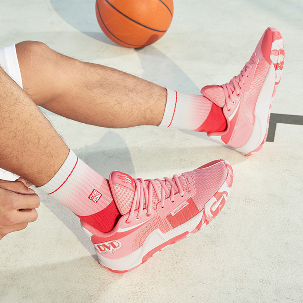 361° Slip Resistant Abrasion Resistant Low top Basketball Shoes Men’s Sunset Coral