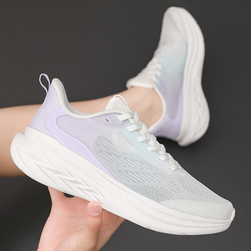361° Slip Resistant, Abrasion Resistant, Breathable Low top Casual Running Shoes Women’s White Purple