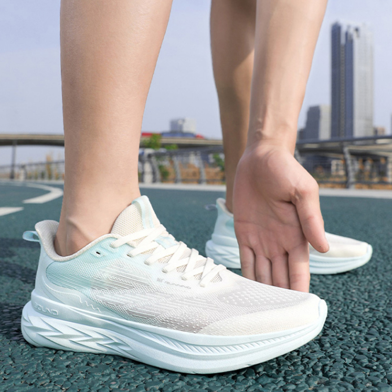 361° Slip Resistant, Abrasion Resistant, Breathable Low top Casual Running Shoes Men’s White Blue