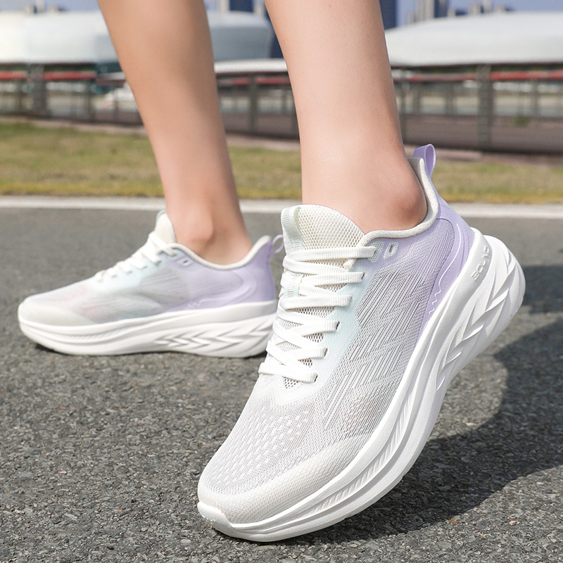 361° Slip Resistant, Abrasion Resistant, Breathable Low top Casual Running Shoes Women’s White Purple