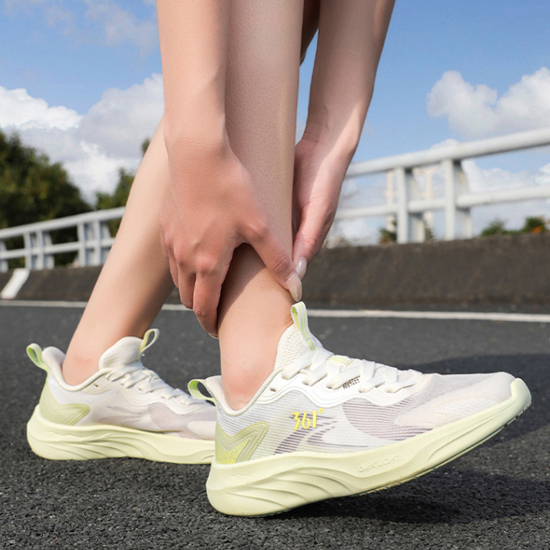 361° Abrasion Resistant Breathable Low top Casual Running Shoes Women’s White Green