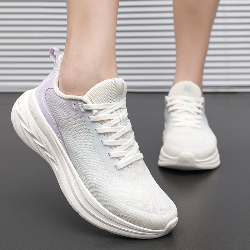 361° Slip Resistant, Abrasion Resistant, Breathable Low top Casual Running Shoes Women’s White Purple