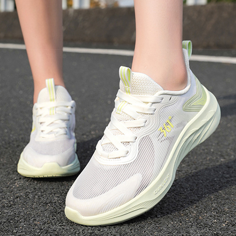 361° Abrasion Resistant Breathable Low top Casual Running Shoes Women’s White Green