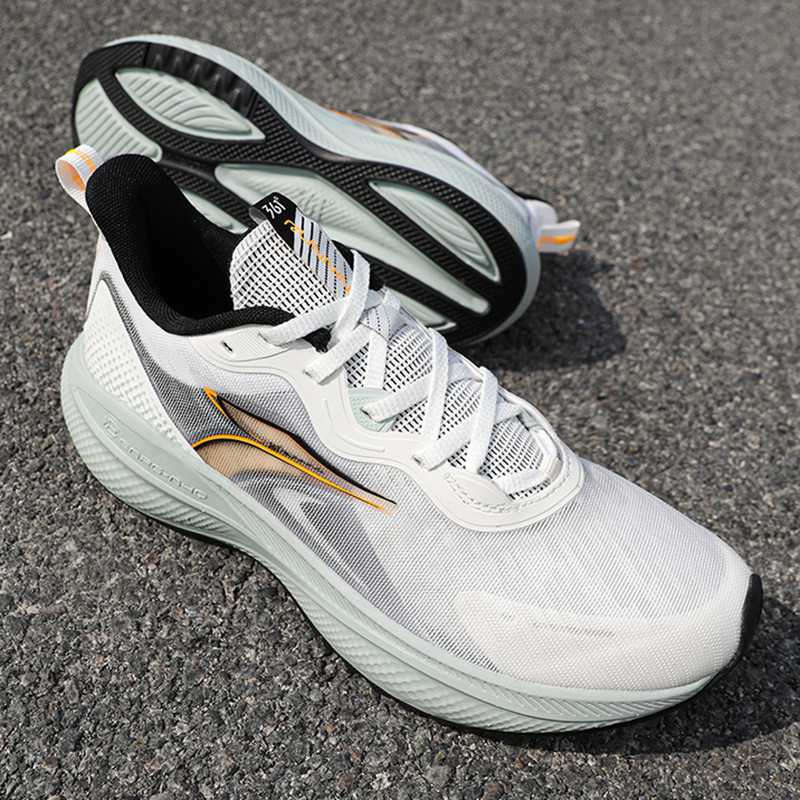 361° Slip Resistant And Breathable Low top Casual Sprint Running Shoes Men’s White Gray