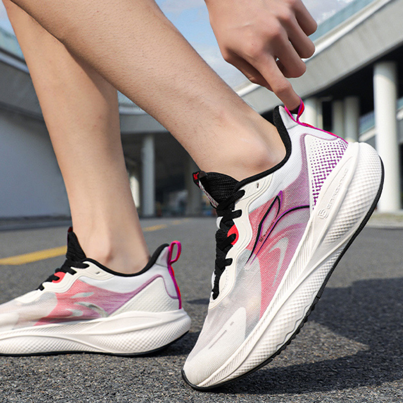 361° Slip Resistant And Breathable Low top Carbon Plate Sprint Running Shoes Men’s White Red Black