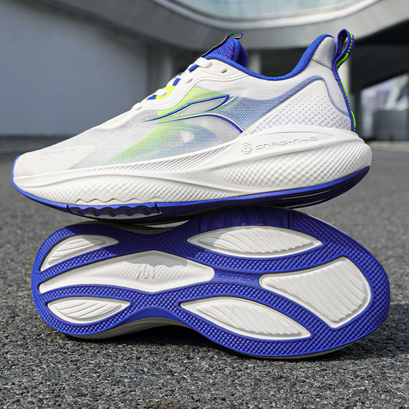 361° Slip Resistant And Breathable Low top Casual Sprint Running Shoes Men’s White Blue Green