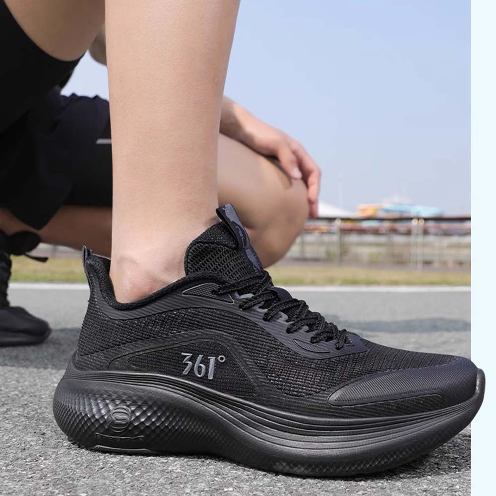 361° Slip Resistant Abrasion Resistant Low top Running Shoes Men’s Black