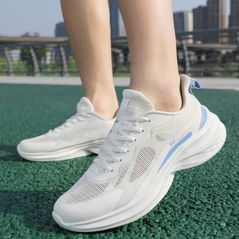 361° Abrasion Resistant Breathable Low top City Commuting Running Shoes Men’s White Blue