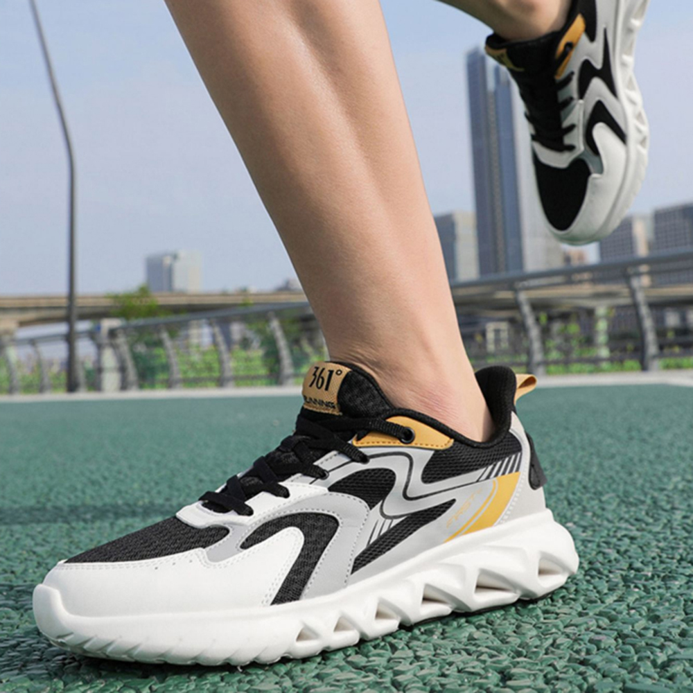 361° Breathable And Lightweight Low top Casual Running Shoes Men’s Black Gray