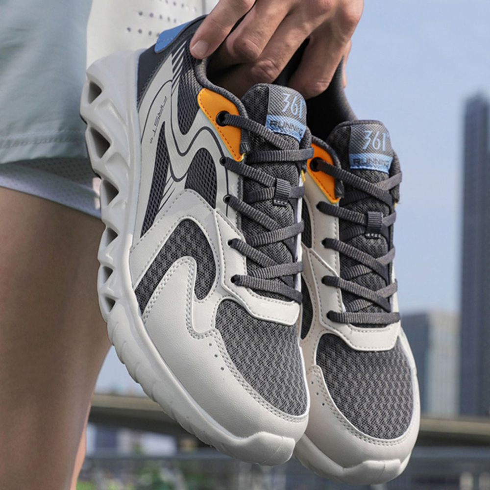 361° Cushioning Breathable Low top Casual Running Shoes Men’s Gray