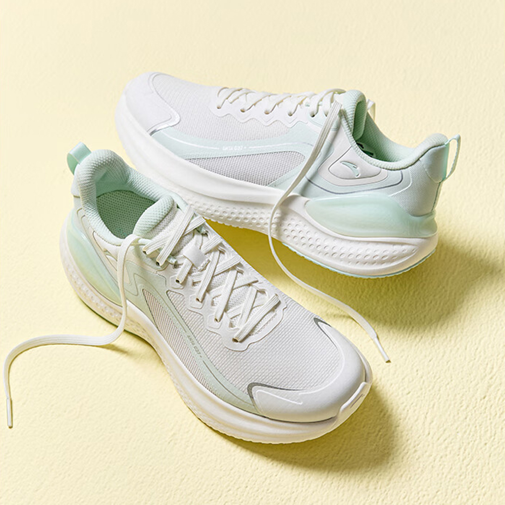 Anta Yunduan Cushioning Rebound Cushioning Rebound Low top Casual Running Shoes Women’s White Green