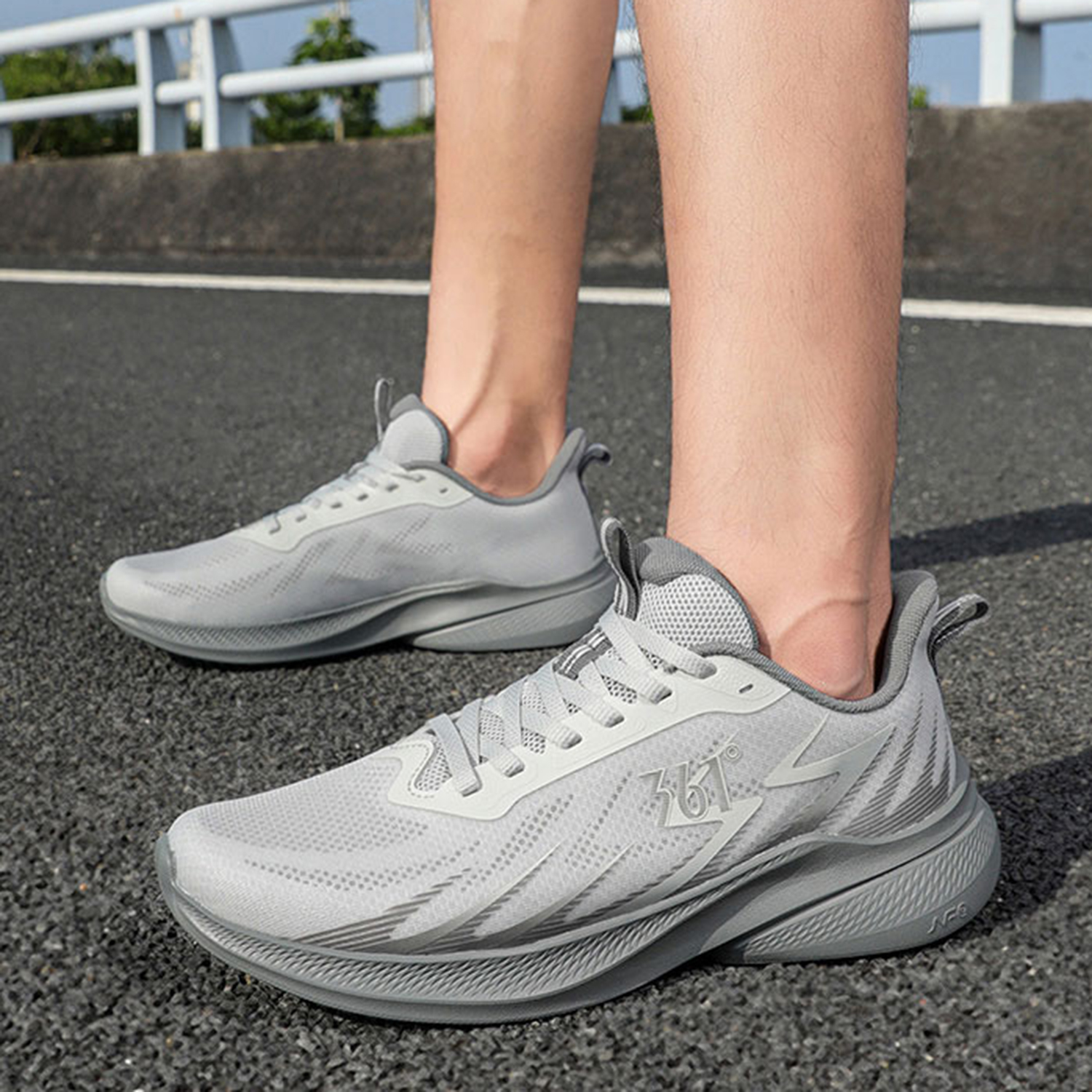 361° Abrasion Resistant Breathable Low top City Commuting Running Shoes Men’s Gray
