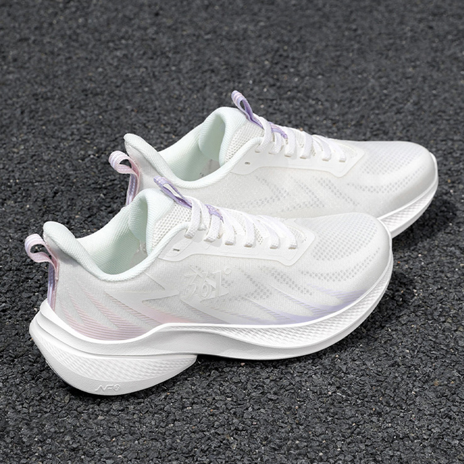 361° Abrasion Resistant Breathable Low top Casual Running Shoes Women’s White Purple