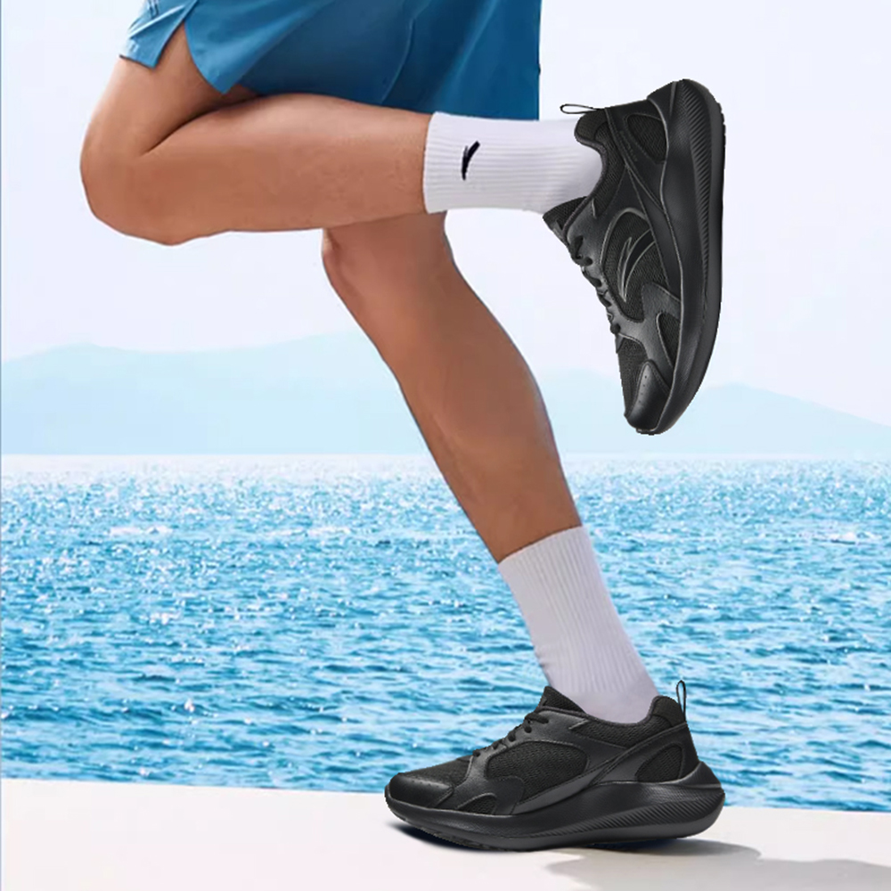 Anta Cushioning Breathable Low top Casual Running Shoes Men’s Black