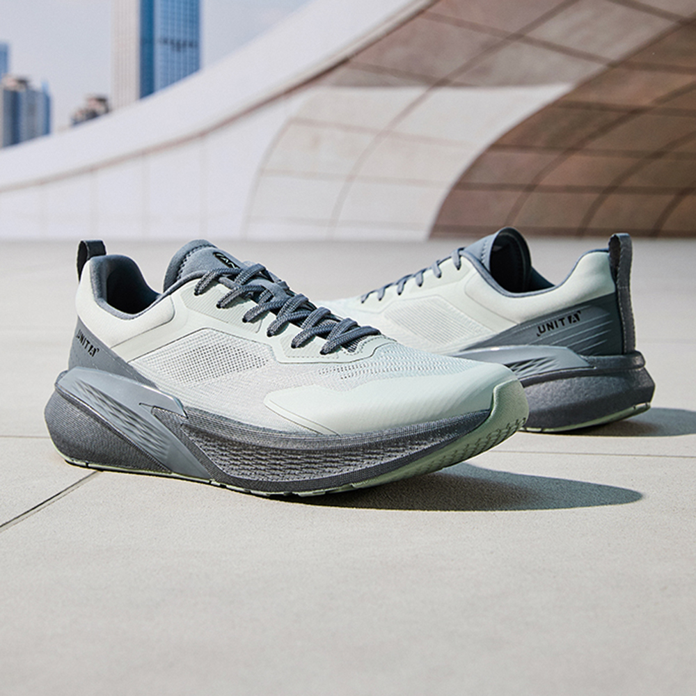Anta Burning Exercise Cushioning Slip Resistant Abrasion Resistant Low top Training Running Shoes Men’s Gray White