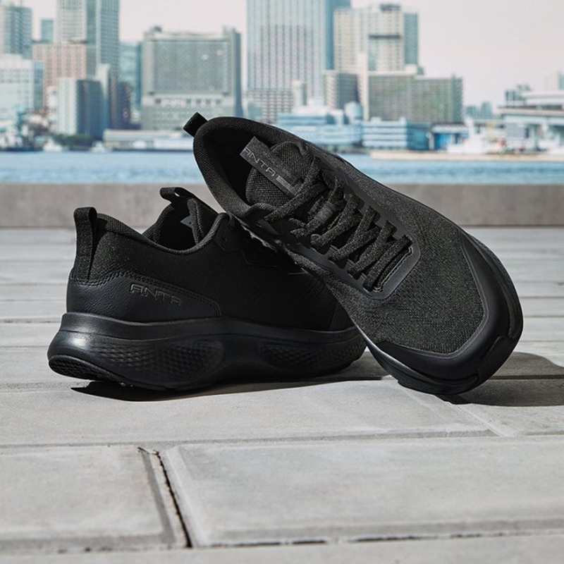 Anta Shen Xing LITE Cushioning Abrasion Resistant Breathable Low top Walking Shoes Men’s Basic Black