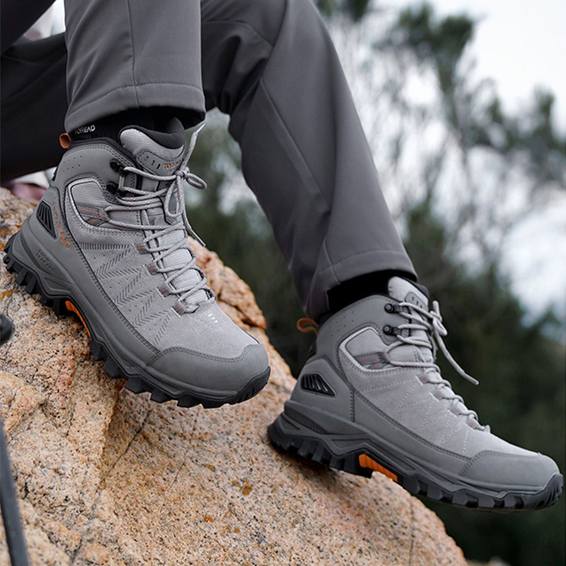 TOREAD Slip Resistant Abrasion Resistant Mid top Mountaineering Shoes Men’s