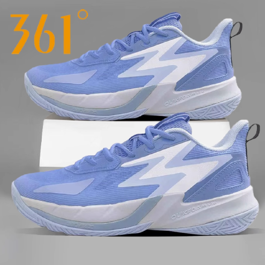 361° Slip Resistant Abrasion Resistant Low top Basketball Shoes Men’s Blue White