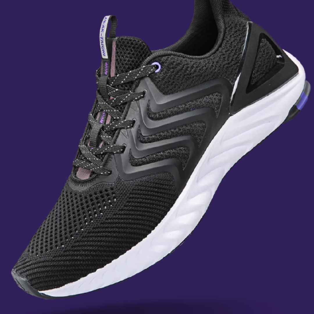 PEAK Fabric Cushioning Abrasion Resistant Breathable Low top Running Shoes Unisex Black White