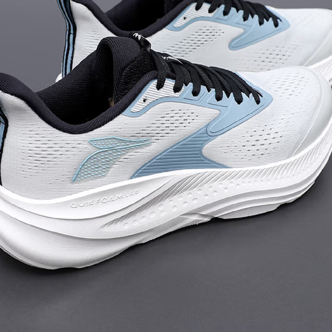 361° Star Leap Breathable And Lightweight Low top Casual Running Shoes Men’s Antarctic Gray Mist Blue