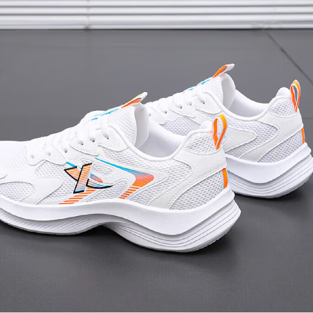 XTEP Cushioning Lightweight Low top Casual Running Shoes Men’s White Orange Blue