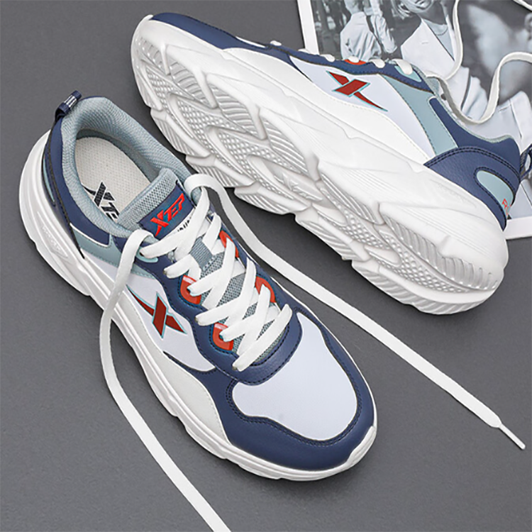 XTEP Cushioning Abrasion Resistant Support Low top Casual Running Shoes Men’s Ink Teal Moonlight Gray Cat Eye Gray