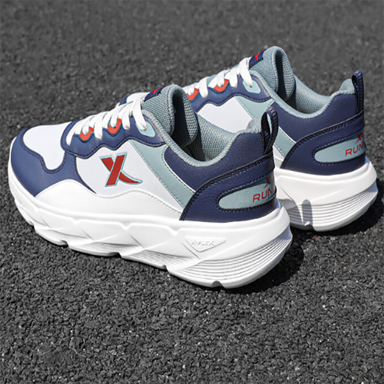 XTEP Cushioning Abrasion Resistant Support Low top Casual Running Shoes Men’s Ink Teal Moonlight Gray Cat Eye Gray