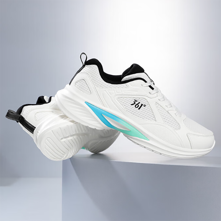 361° Wear resistant And Lightweight Low top Casual Running Shoes Men’s White