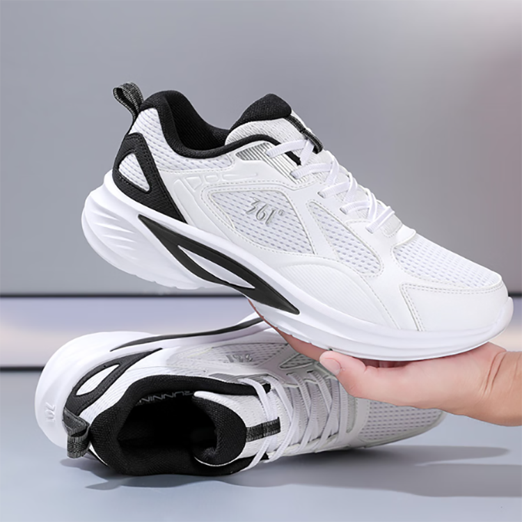 361° Wear resistant And Lightweight Low top Casual Running Shoes Men’s White Black