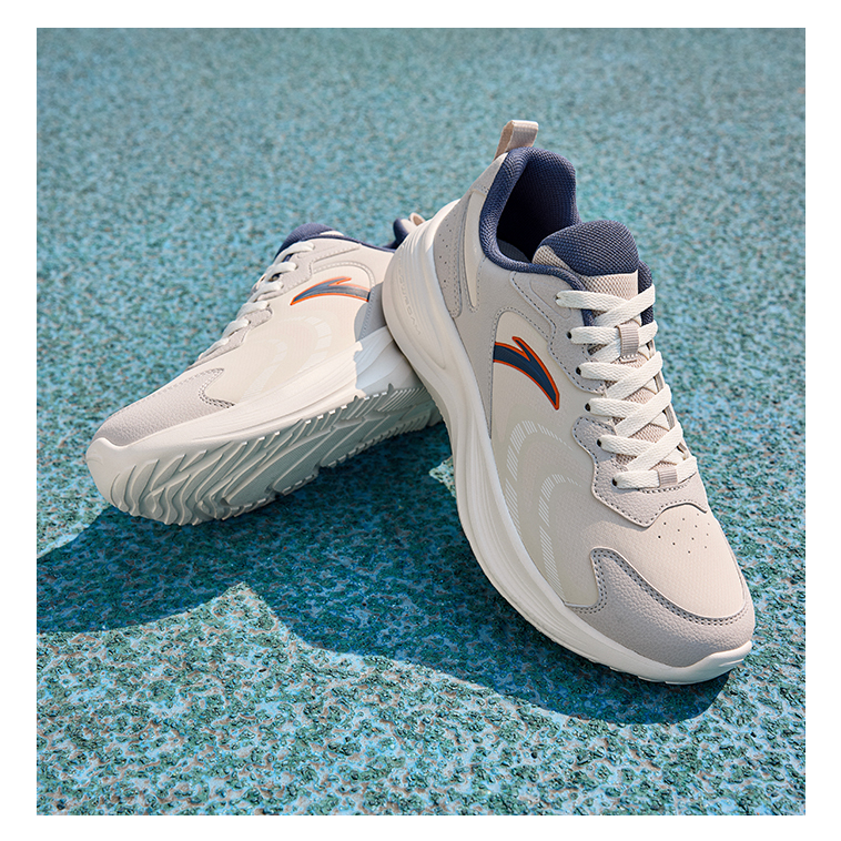 Anta Racing Comfortable And Trendy Textile, Synthetic Leather Slip Resistant Coverage Rebound Low top Running Shoes