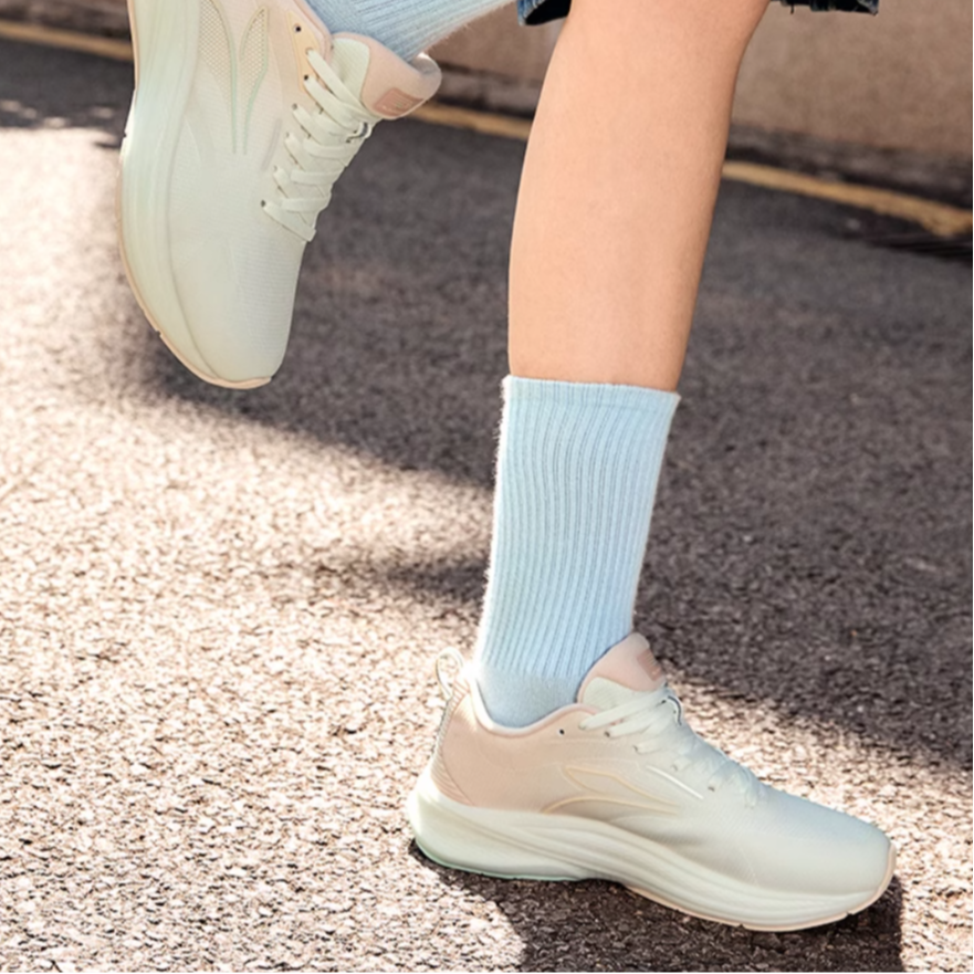 361° Slip Resistant Abrasion Resistant Low top Casual Running Shoes Women’s White Pink