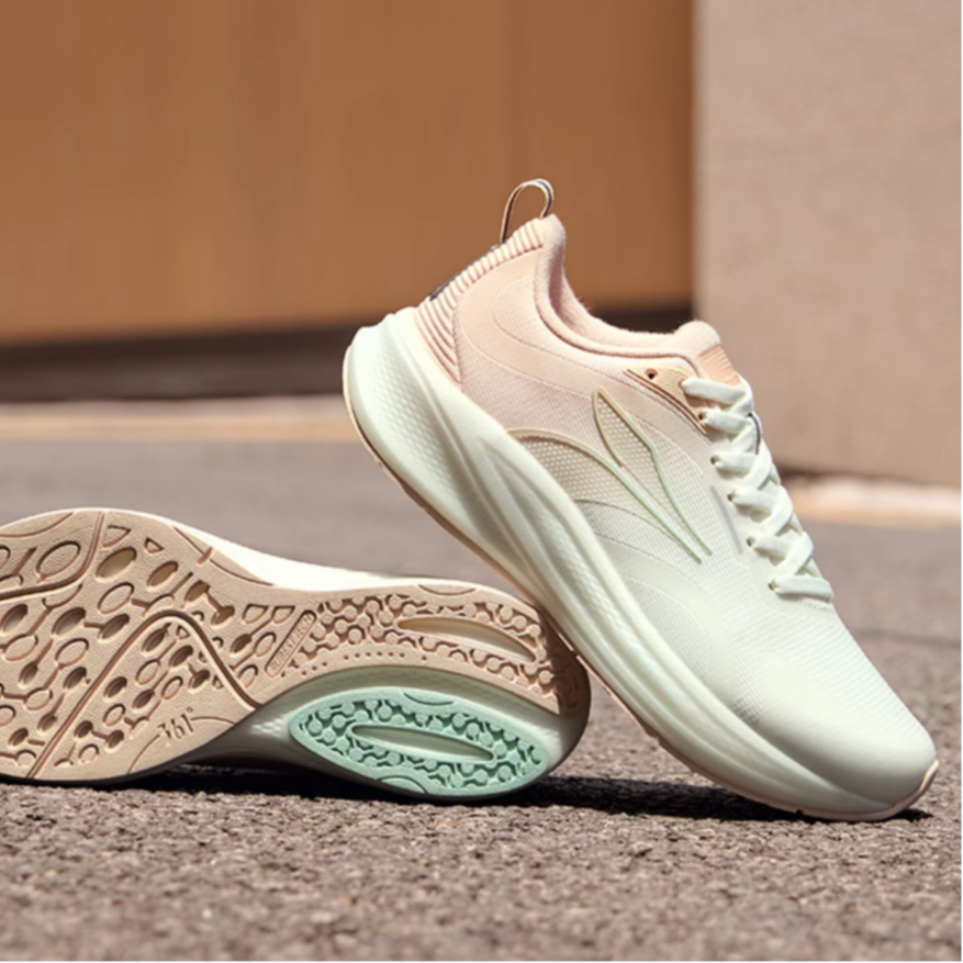 361° Slip Resistant Abrasion Resistant Low top Casual Running Shoes Women’s White Pink