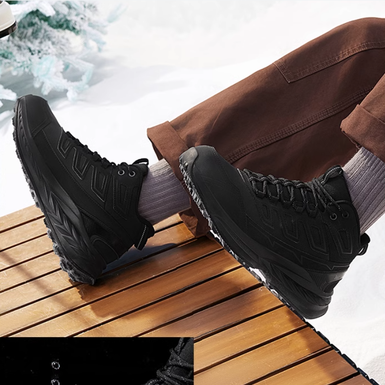 361° Abrasion Resistant Thermal Cushioning High top Trail Running Shoes Men’s Obsidian Black