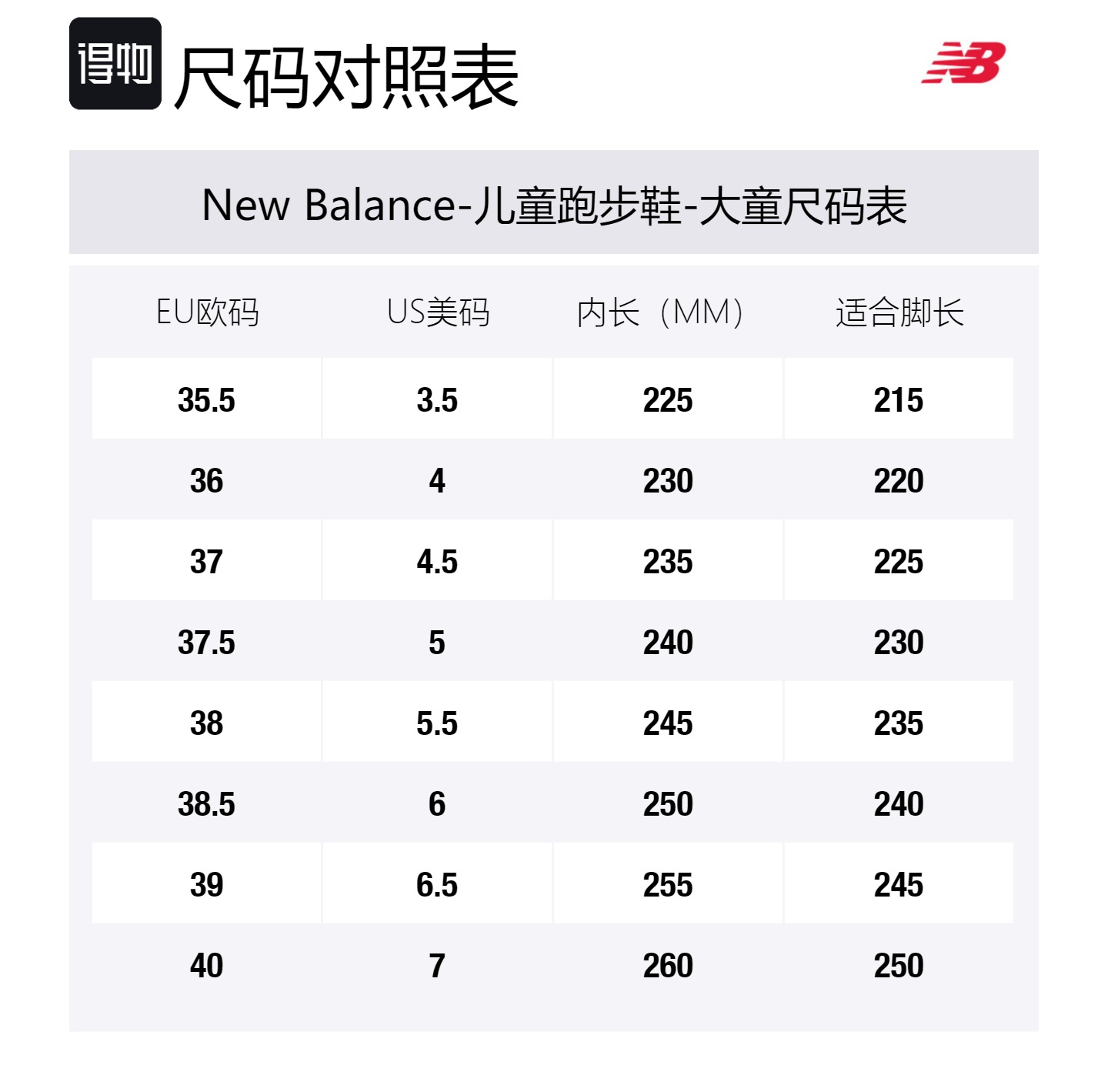 Size Table